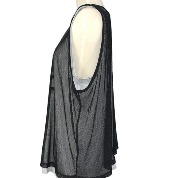 Harley Davidson Black Mesh Layered Tank Top - Picture 2 of 8